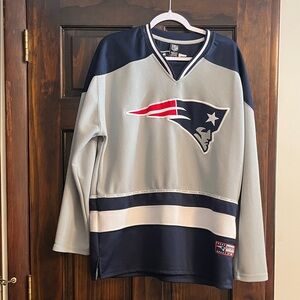 Mens Size Large Patriots Football Hockey style Jersey